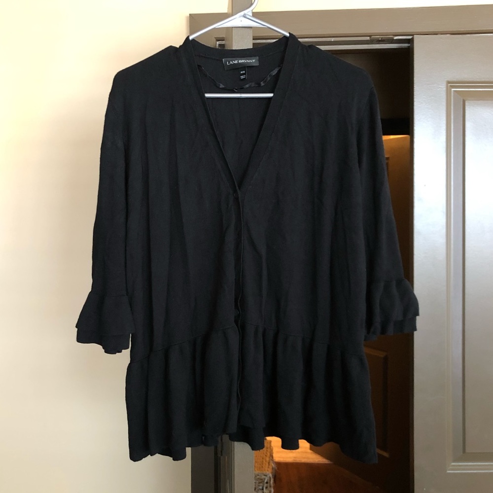 Black Peplum Cardigan size 14-16